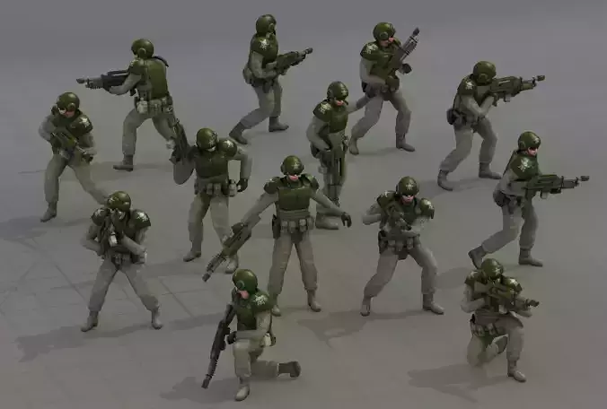 Imperial Army Future Soldiers 3D model