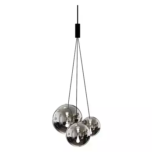 Modern glass hanging chandelier in the shape of a ball Jue