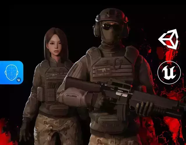 Rapid Fire Military Character - Assault