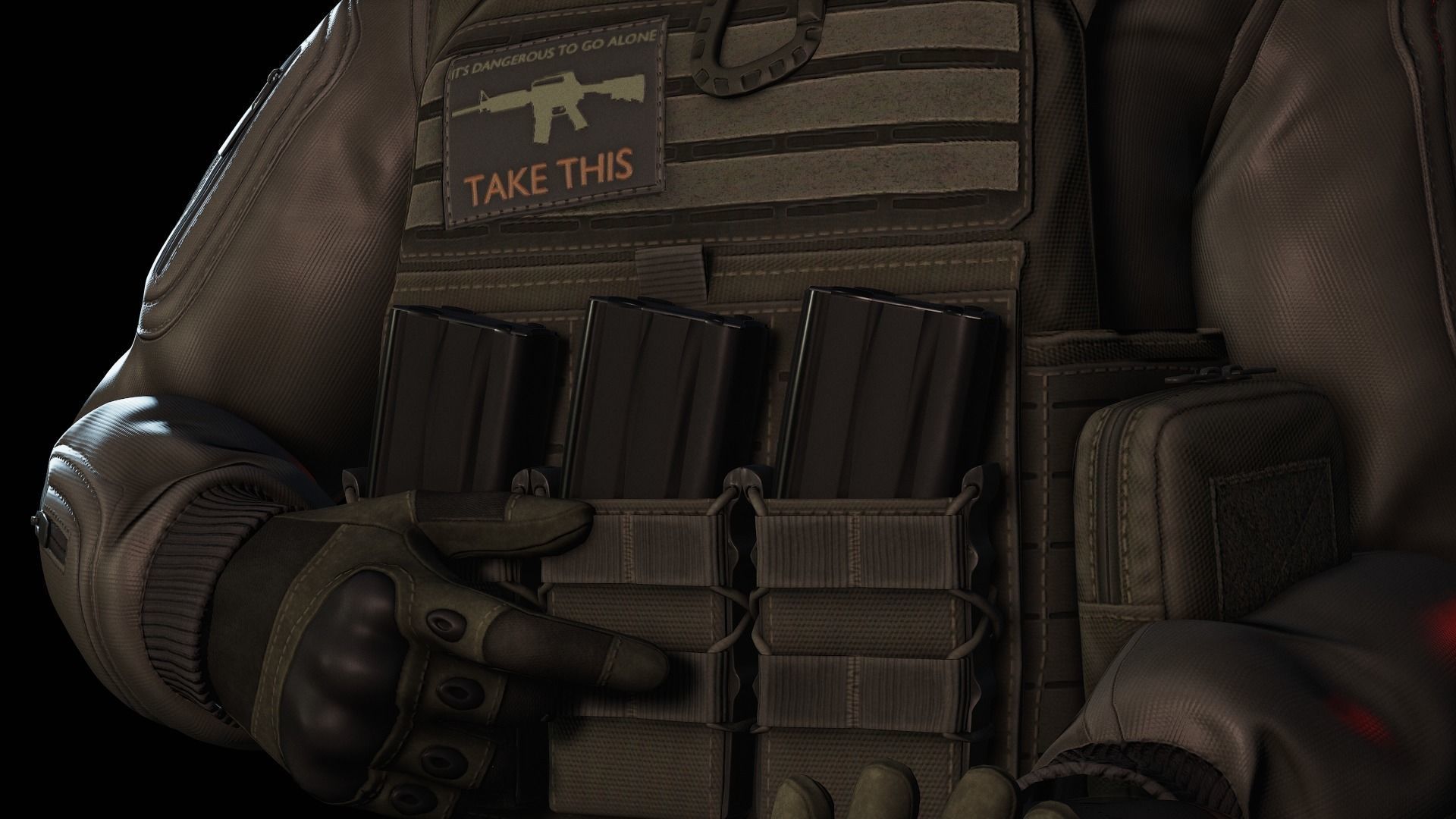 Rapid Fire Military Character - Assault Low-poly 3D model_21