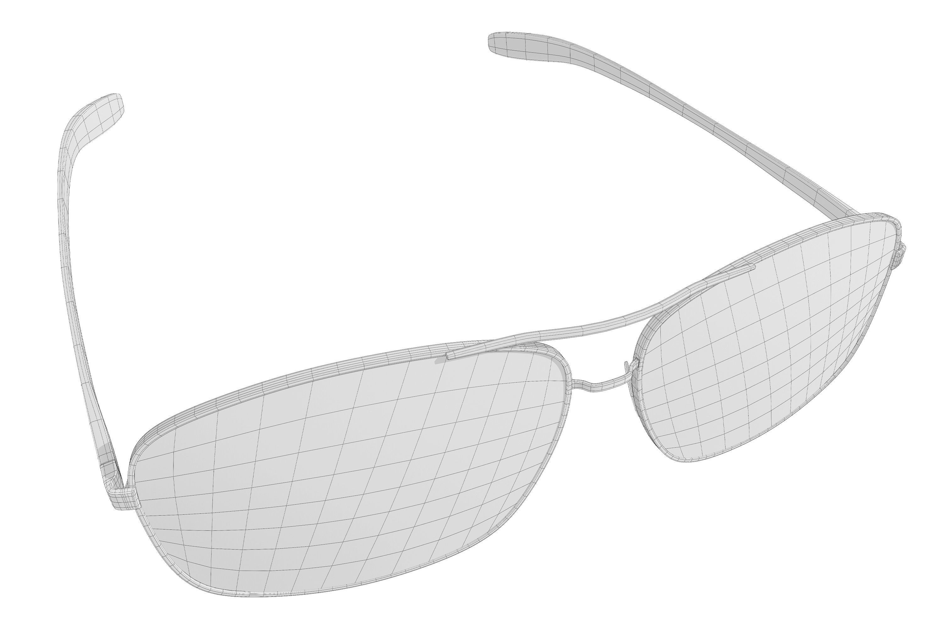 Aviator sunglasses 3D model_7