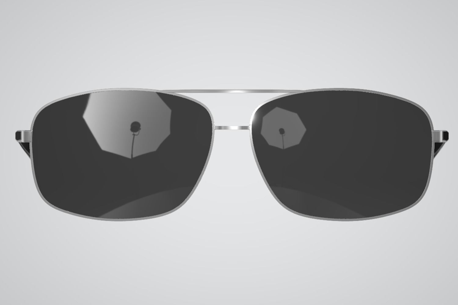 Aviator sunglasses 3D model_16
