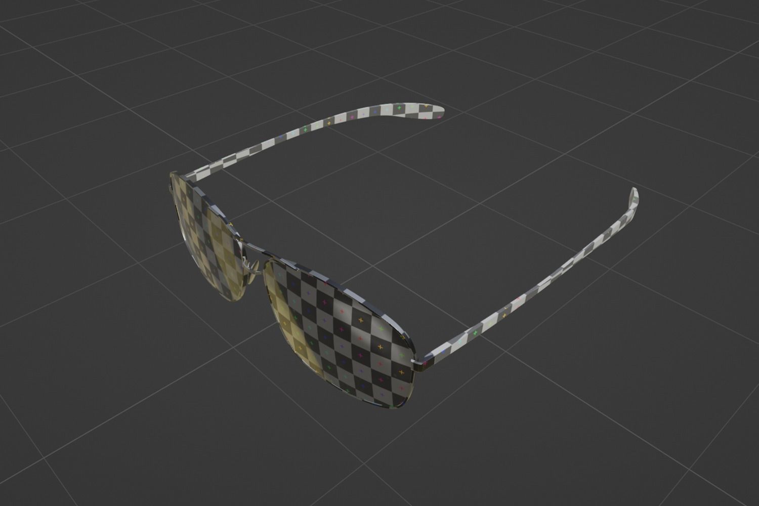 Aviator sunglasses 3D model_27