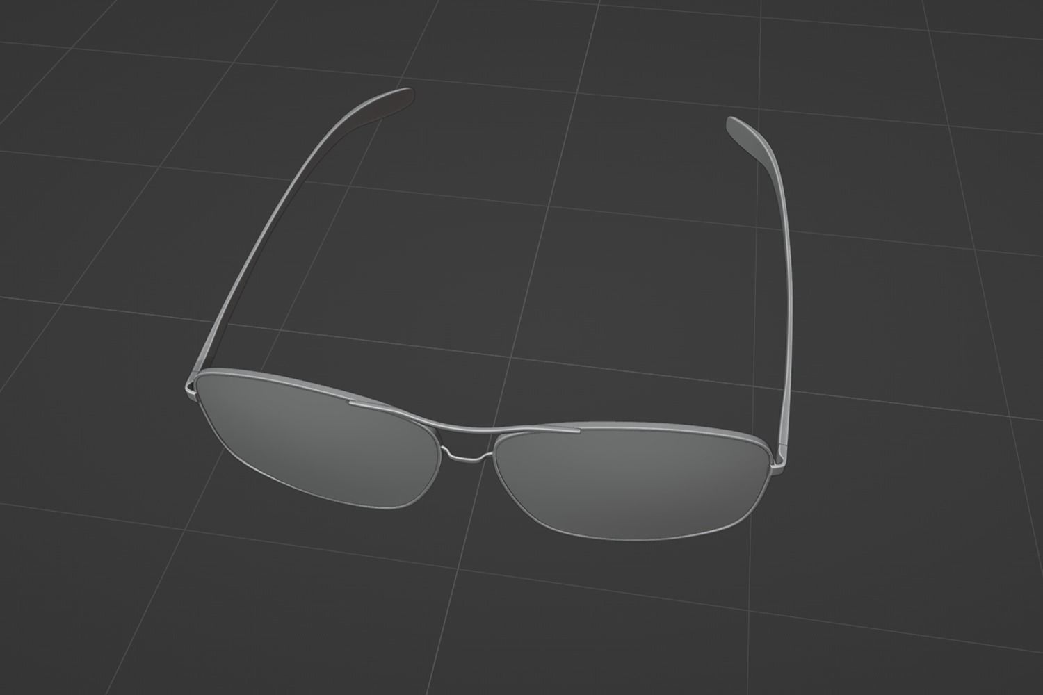Aviator sunglasses 3D model_24