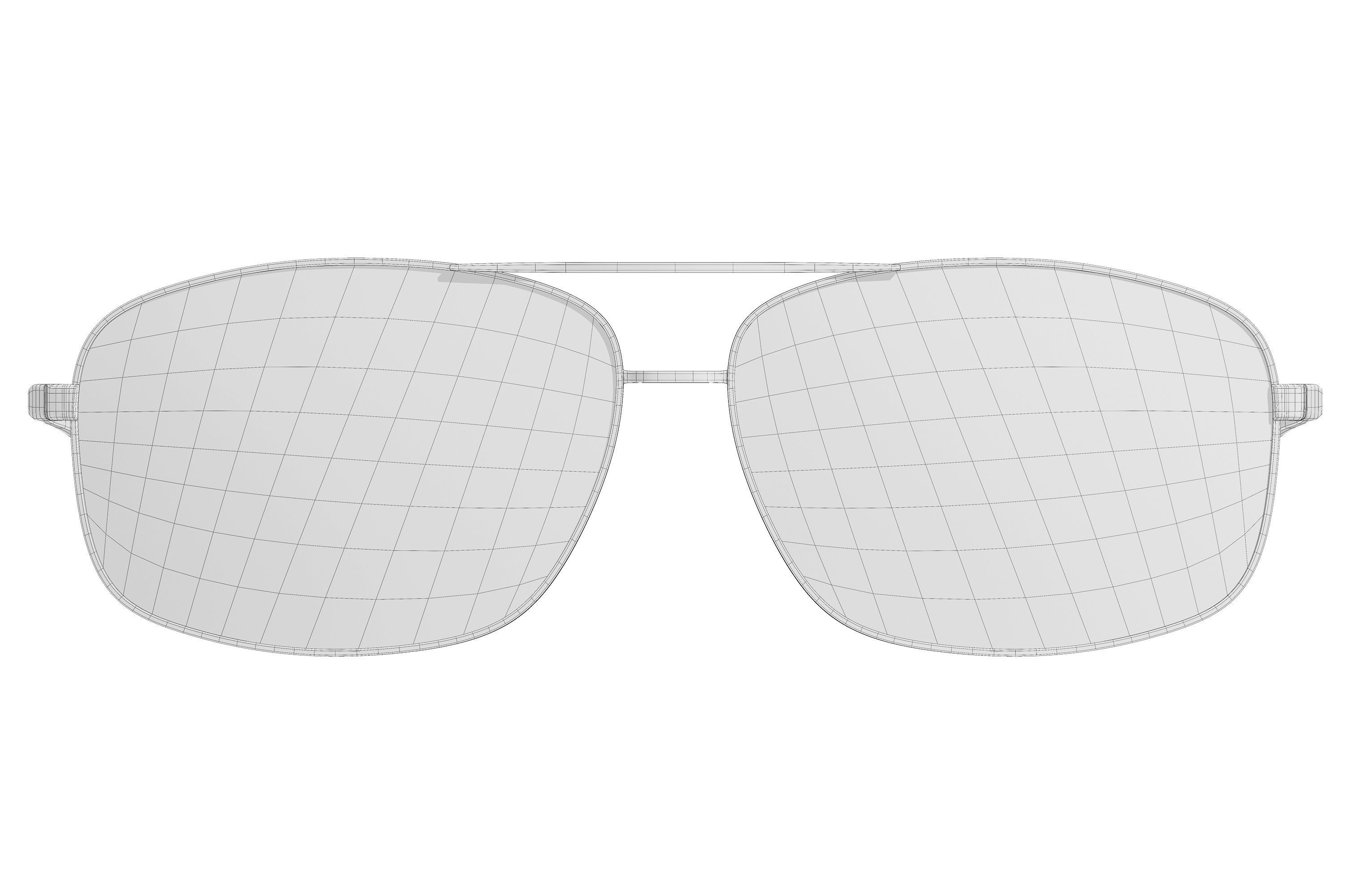Aviator sunglasses 3D model_9