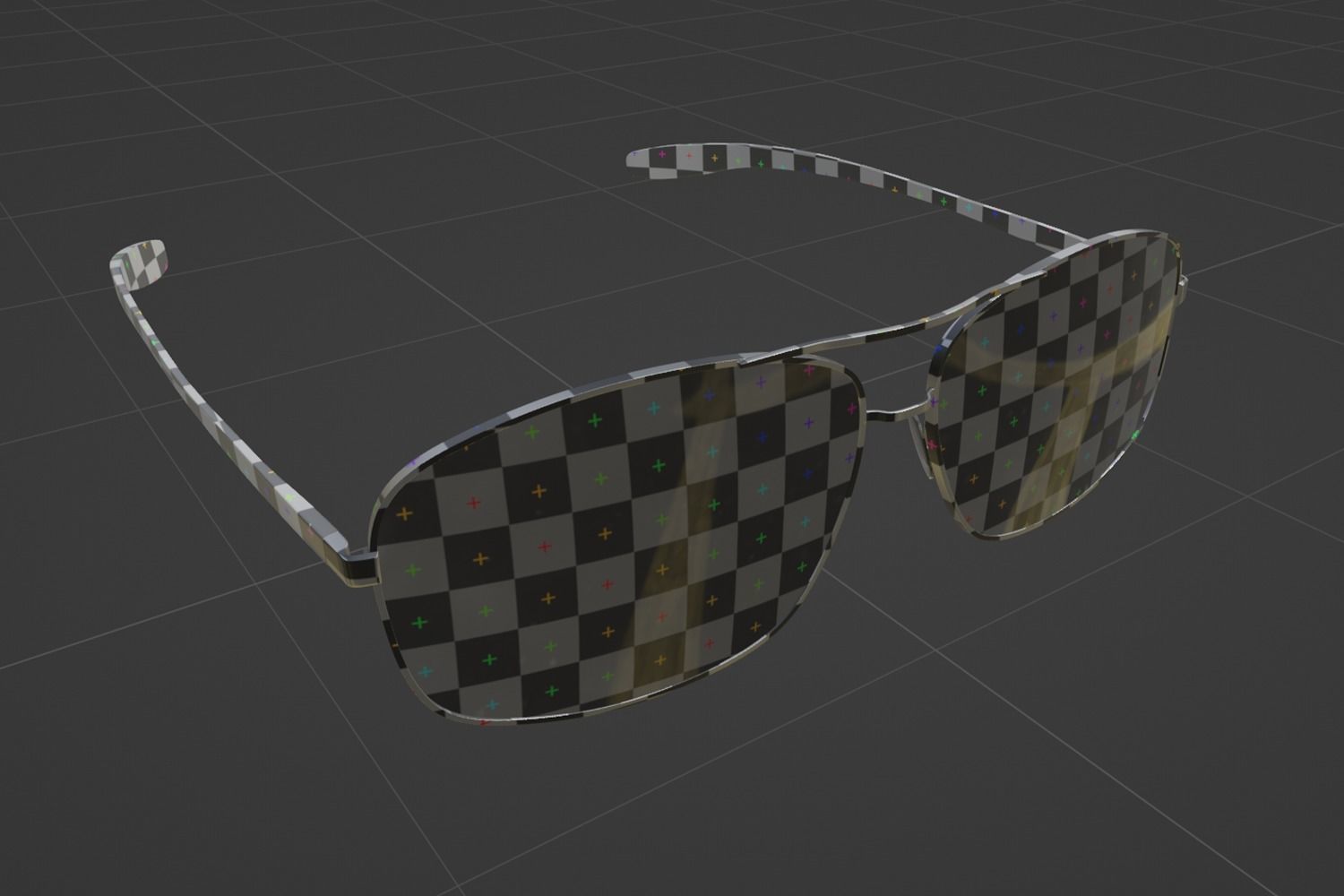 Aviator sunglasses 3D model_25