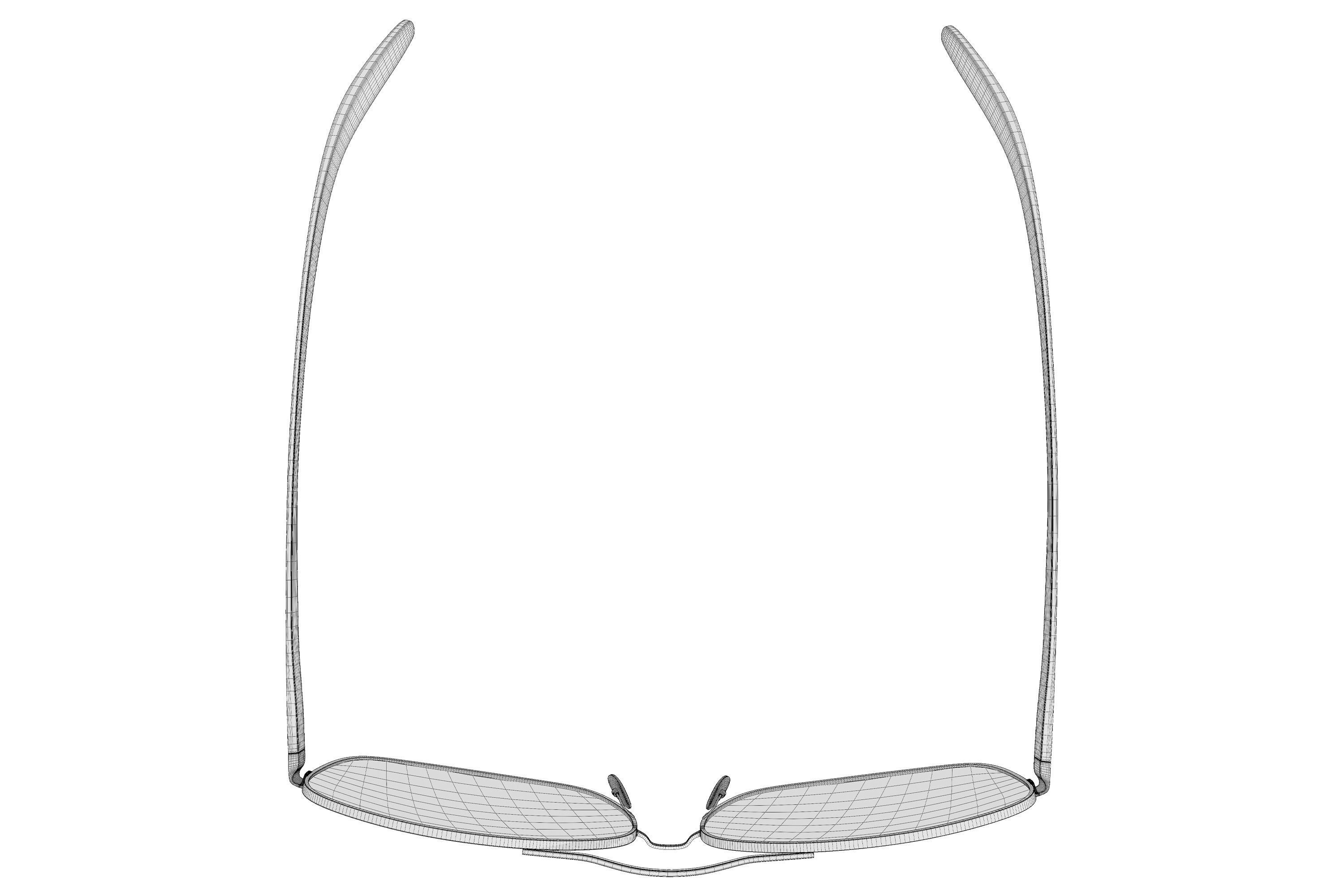 Aviator sunglasses 3D model_6