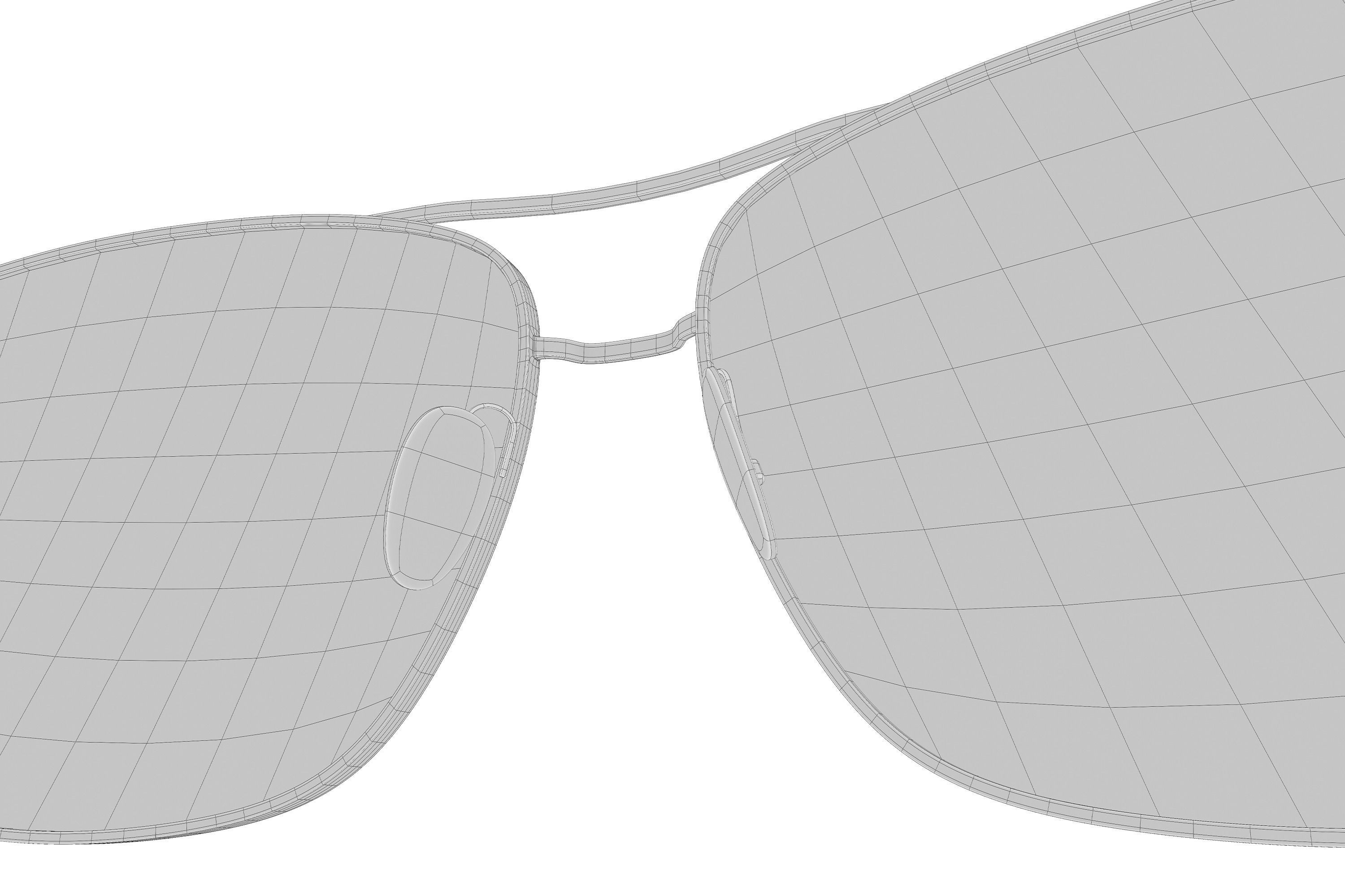 Aviator sunglasses 3D model_12