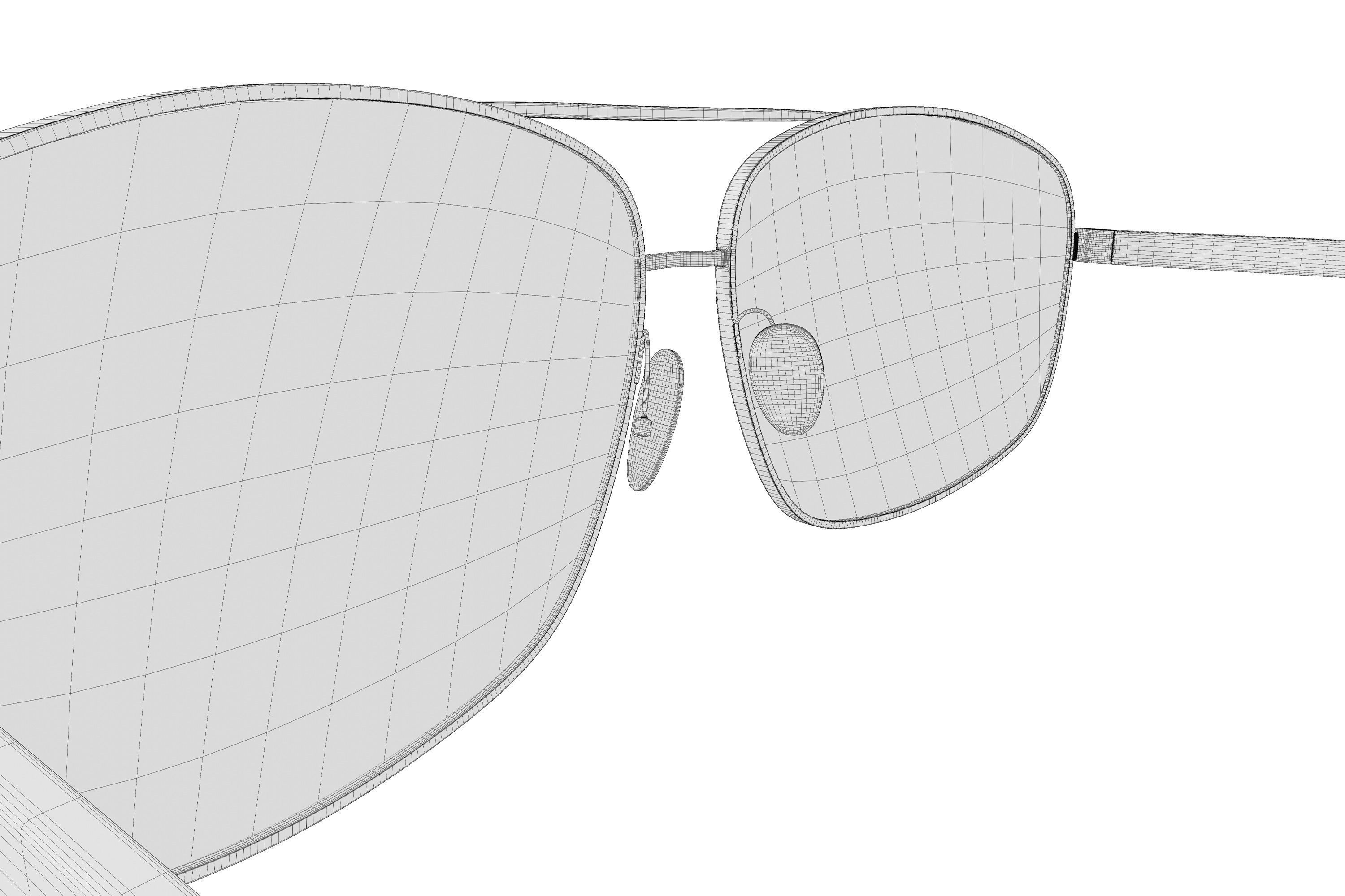 Aviator sunglasses 3D model_8