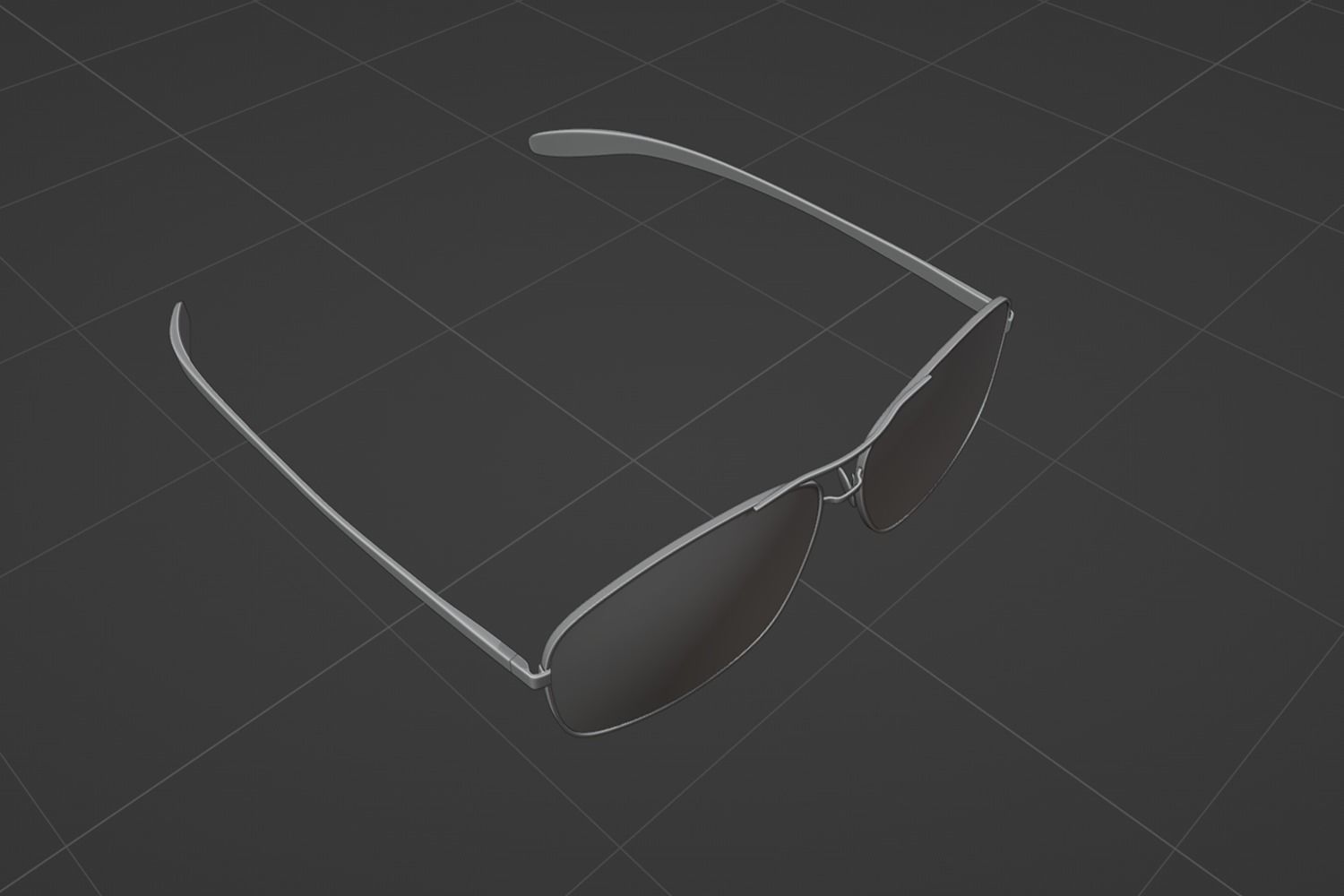 Aviator sunglasses 3D model_22