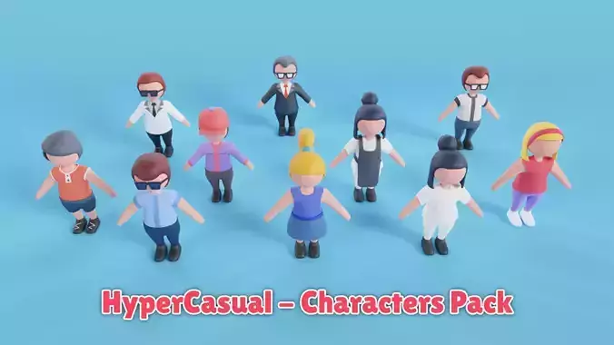 Hypercasual Character pack low poly