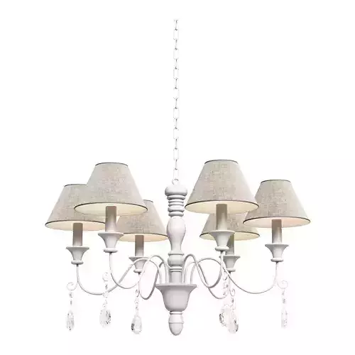 Chandelier PROVENCE white Ideal Lux 003399 3D model
