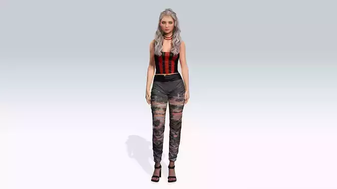 Sexy Character - Fully Rigged 3D model 