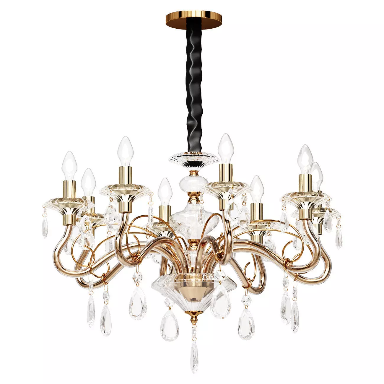 Pendant chandelier 8x40 E14 Omnilux 140770182 3D model_0