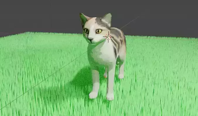 THE CUTE CAT - ANIMAL 3D MODEL - 3D MODELING - FLUFFY CAT 