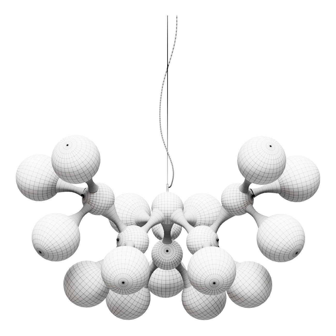 Pendant chandelier Ideal Lux Nodi Bianco SP15 3D model_1