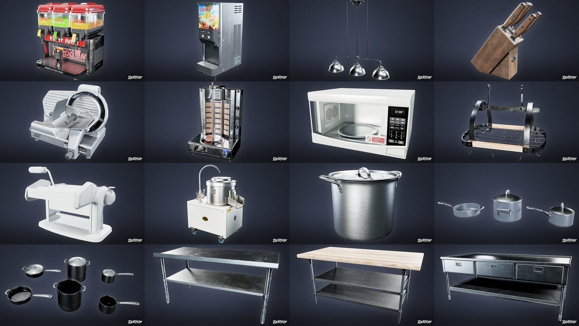 MODERN KITCHEN - Asset Combo Pack 3D Model Collection _4