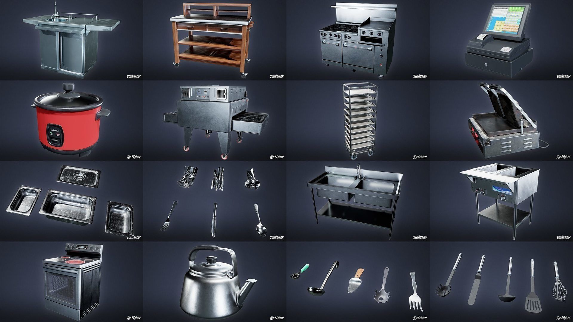 MODERN KITCHEN - Asset Combo Pack 3D Model Collection _6