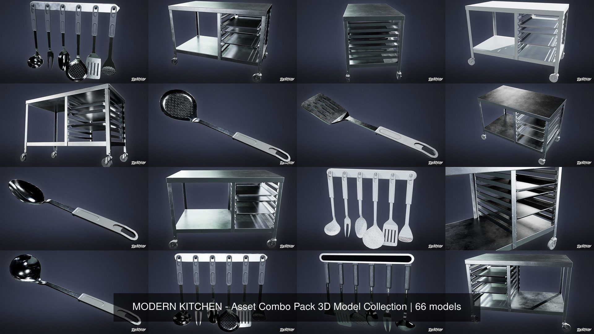 MODERN KITCHEN - Asset Combo Pack 3D Model Collection _8