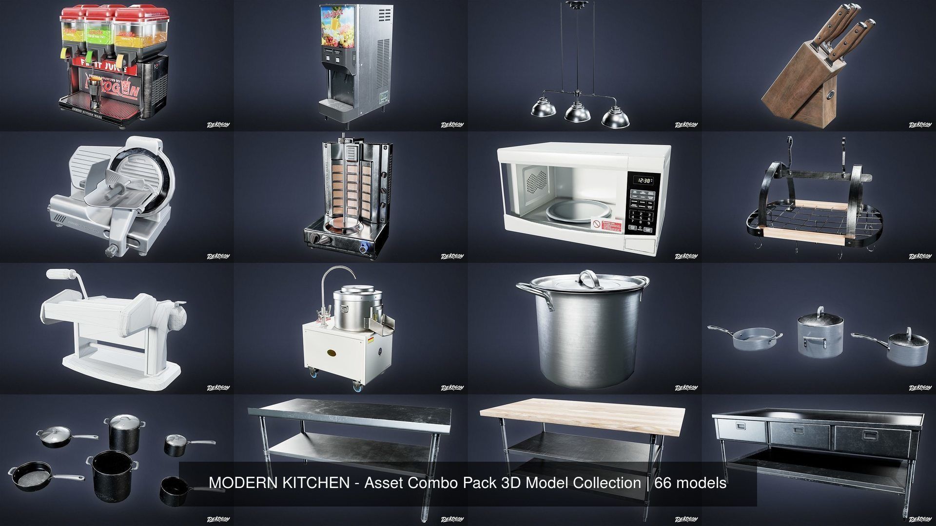 MODERN KITCHEN - Asset Combo Pack 3D Model Collection _5