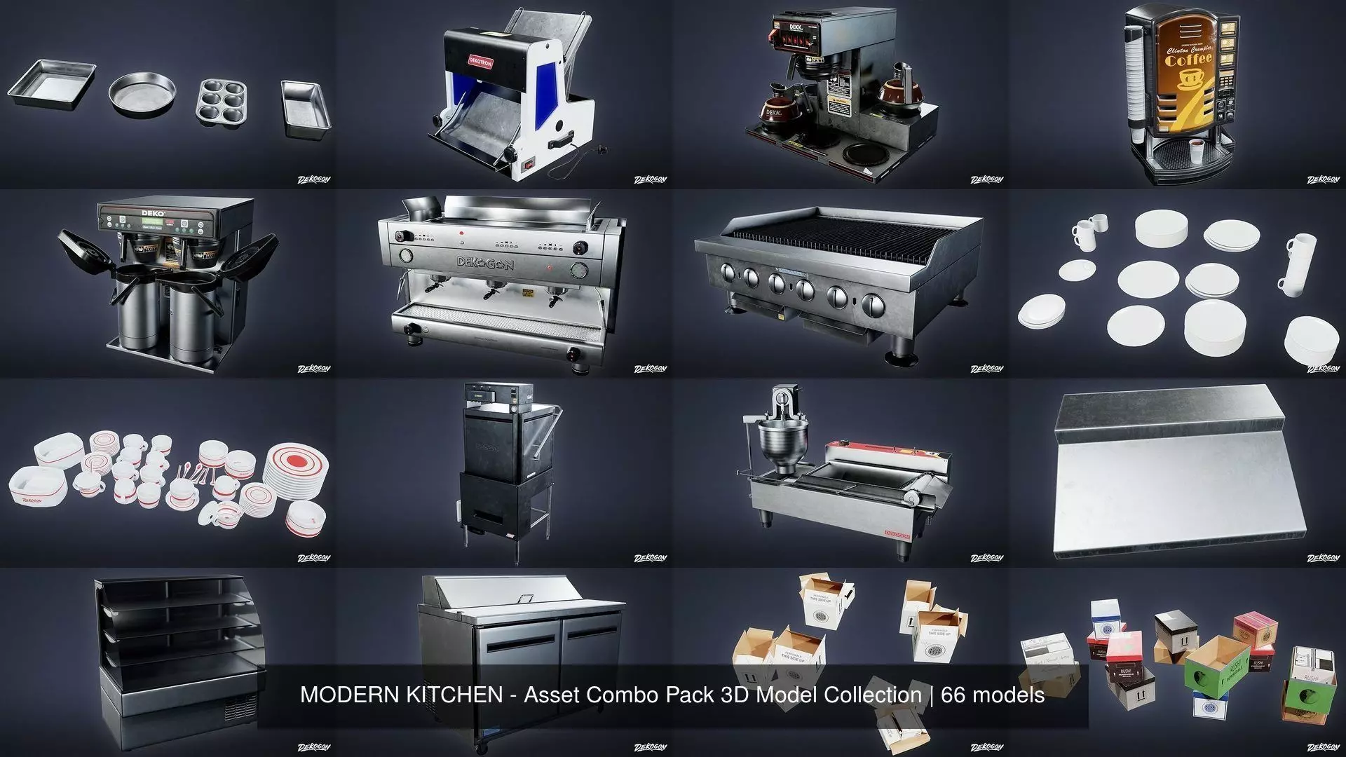 MODERN KITCHEN - Asset Combo Pack 3D Model Collection _1