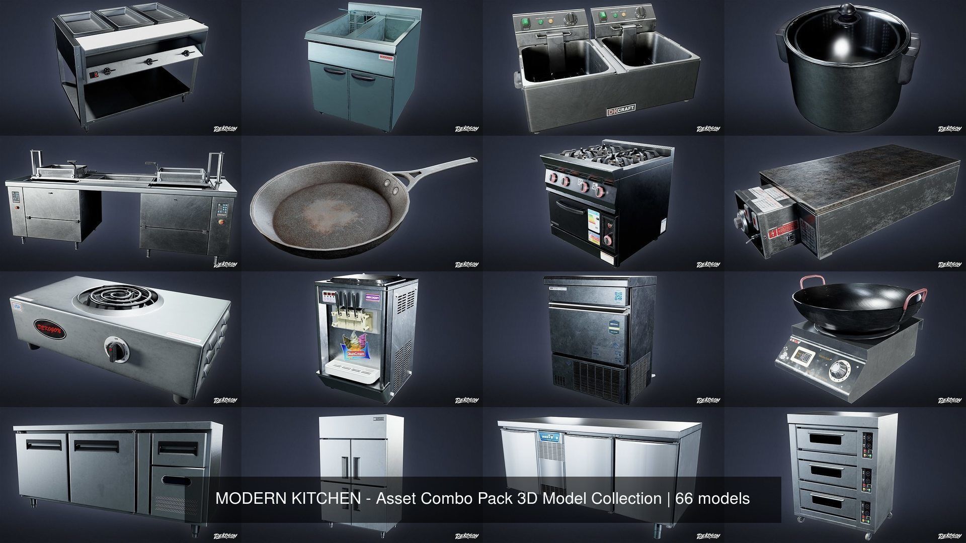 MODERN KITCHEN - Asset Combo Pack 3D Model Collection _3