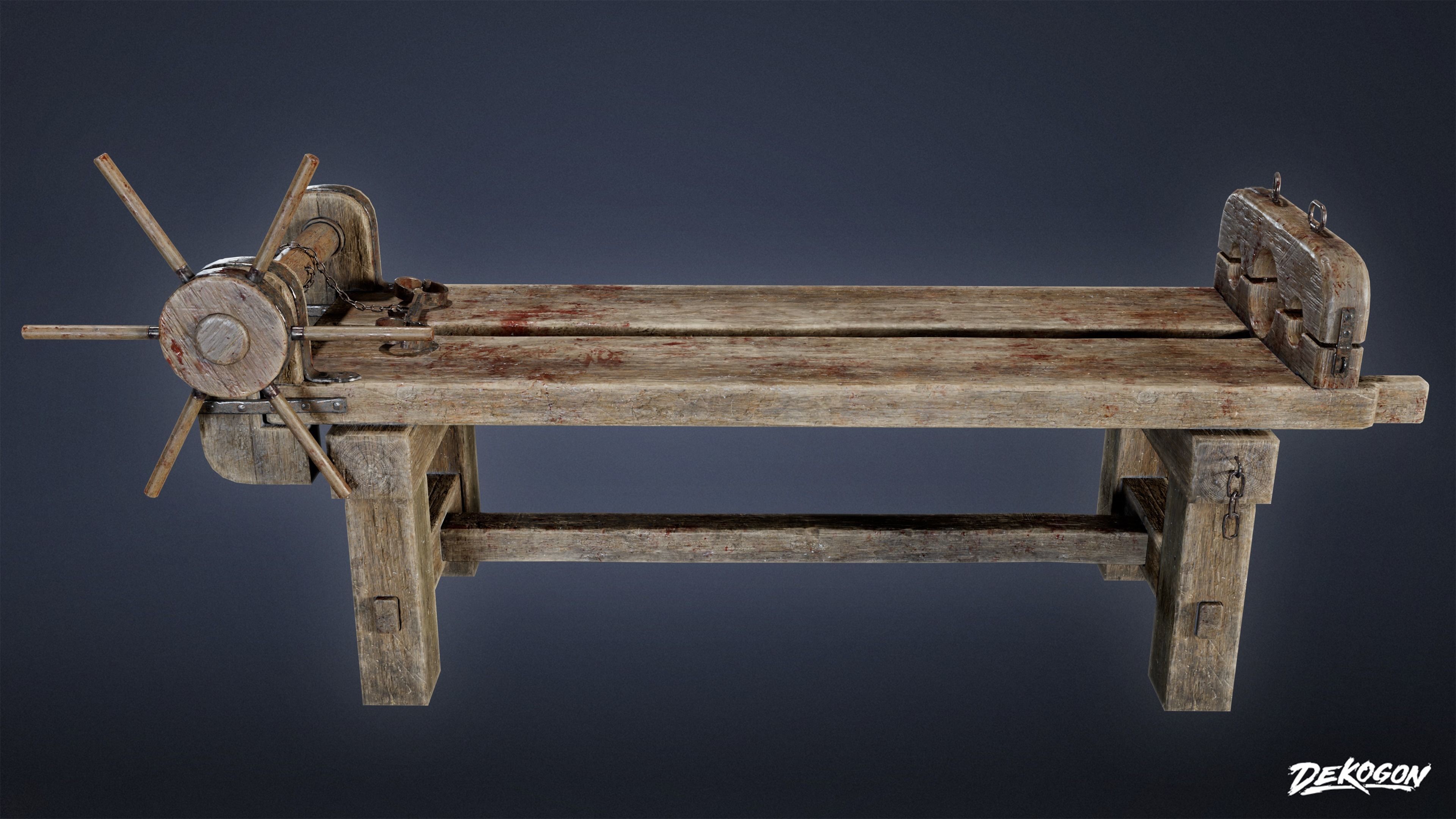 MEDIEVAL - Torture Table 01 - LOW POLY Low-poly 3D model_2