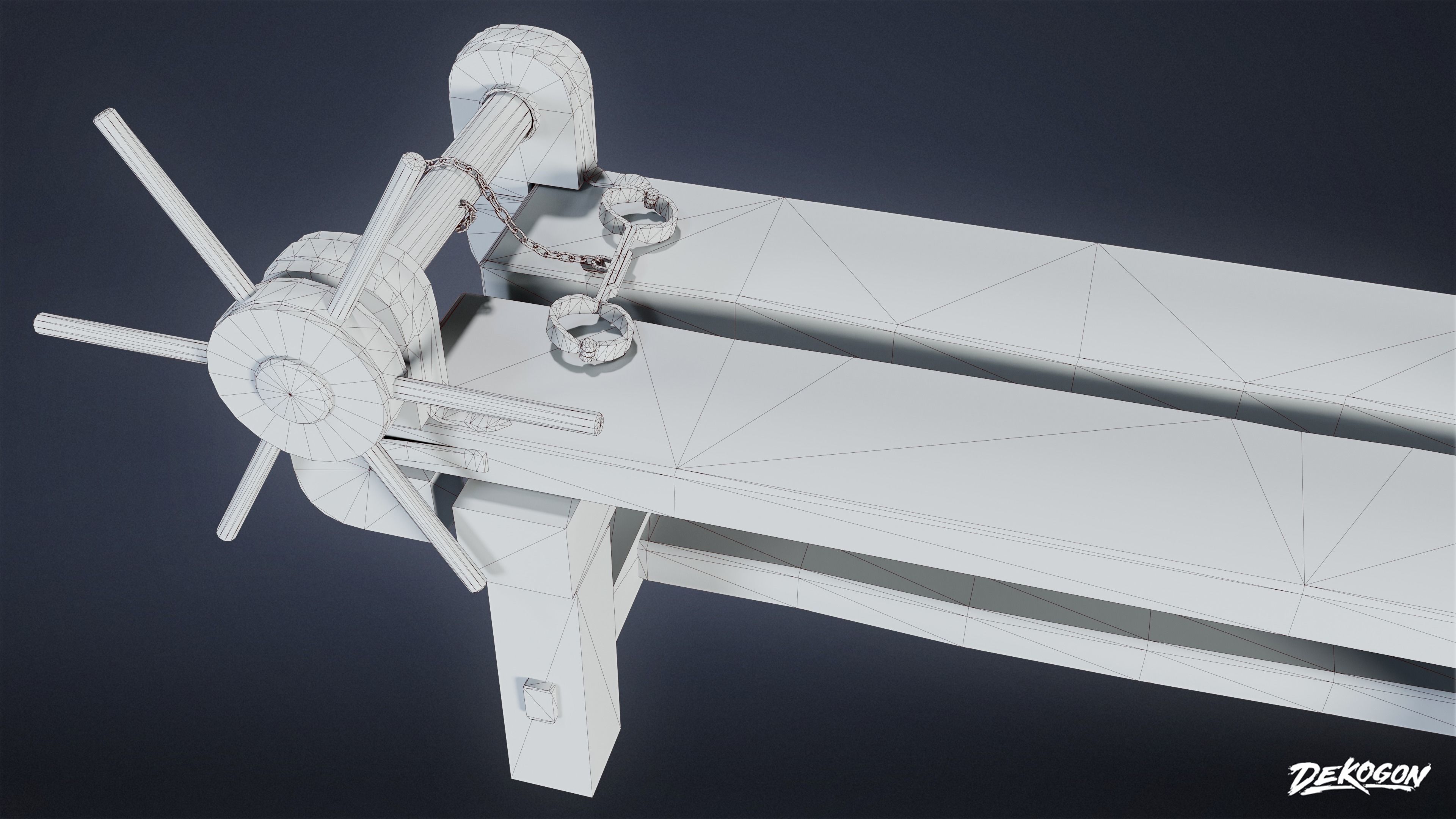 MEDIEVAL - Torture Table 01 - LOW POLY Low-poly 3D model_8