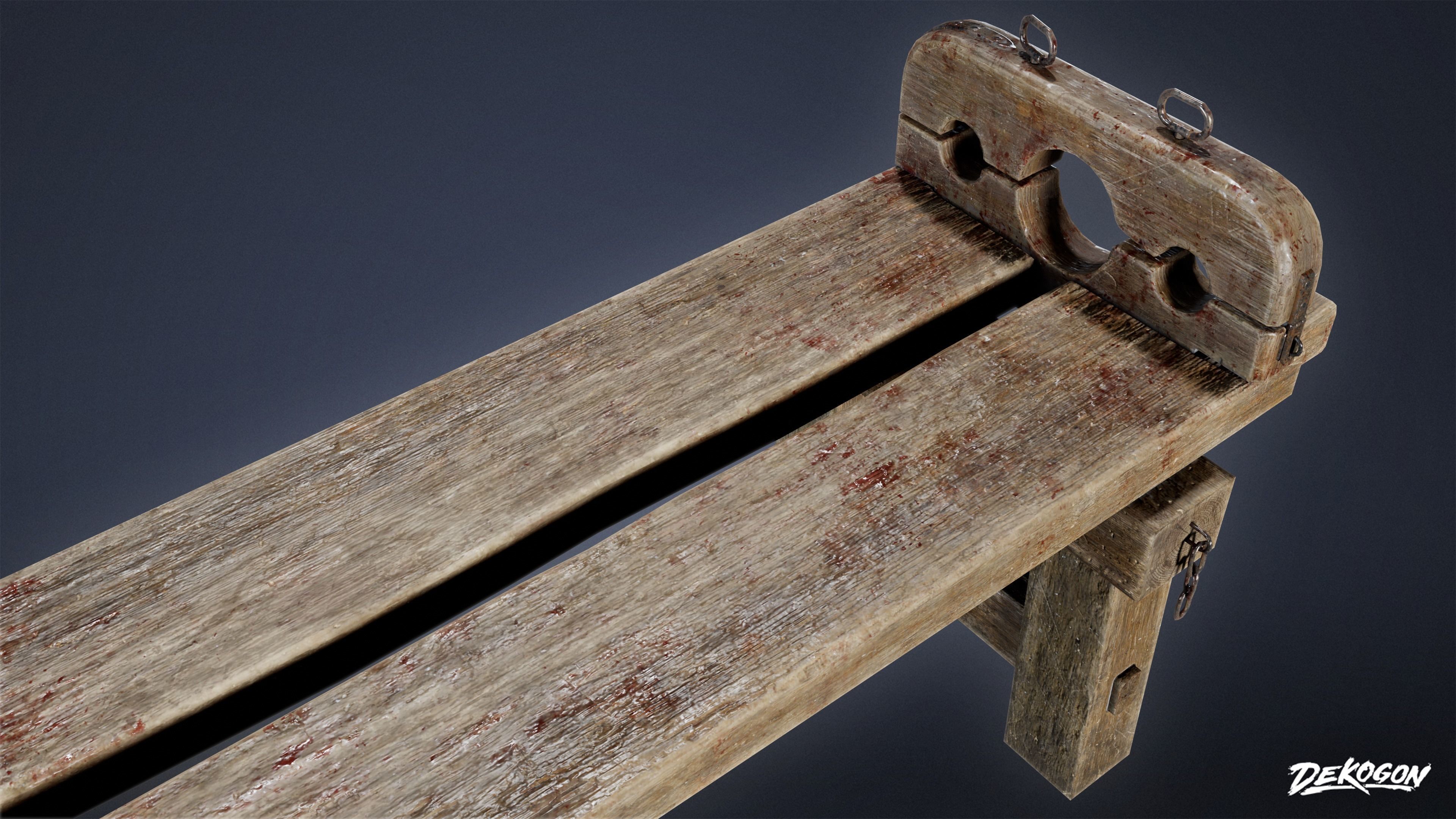 MEDIEVAL - Torture Table 01 - LOW POLY Low-poly 3D model_7