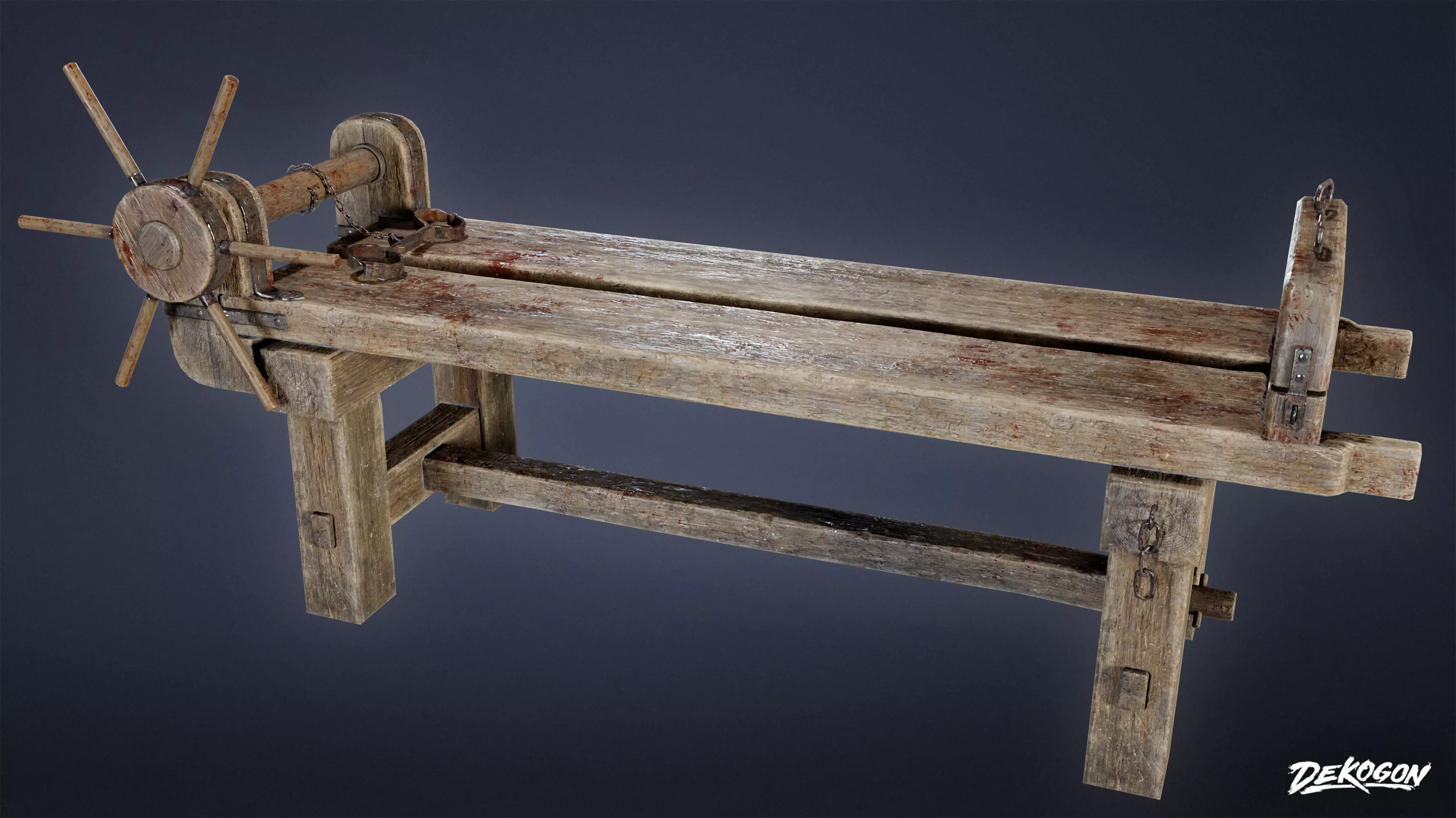 MEDIEVAL - Torture Table 01 - LOW POLY Low-poly 3D model_0