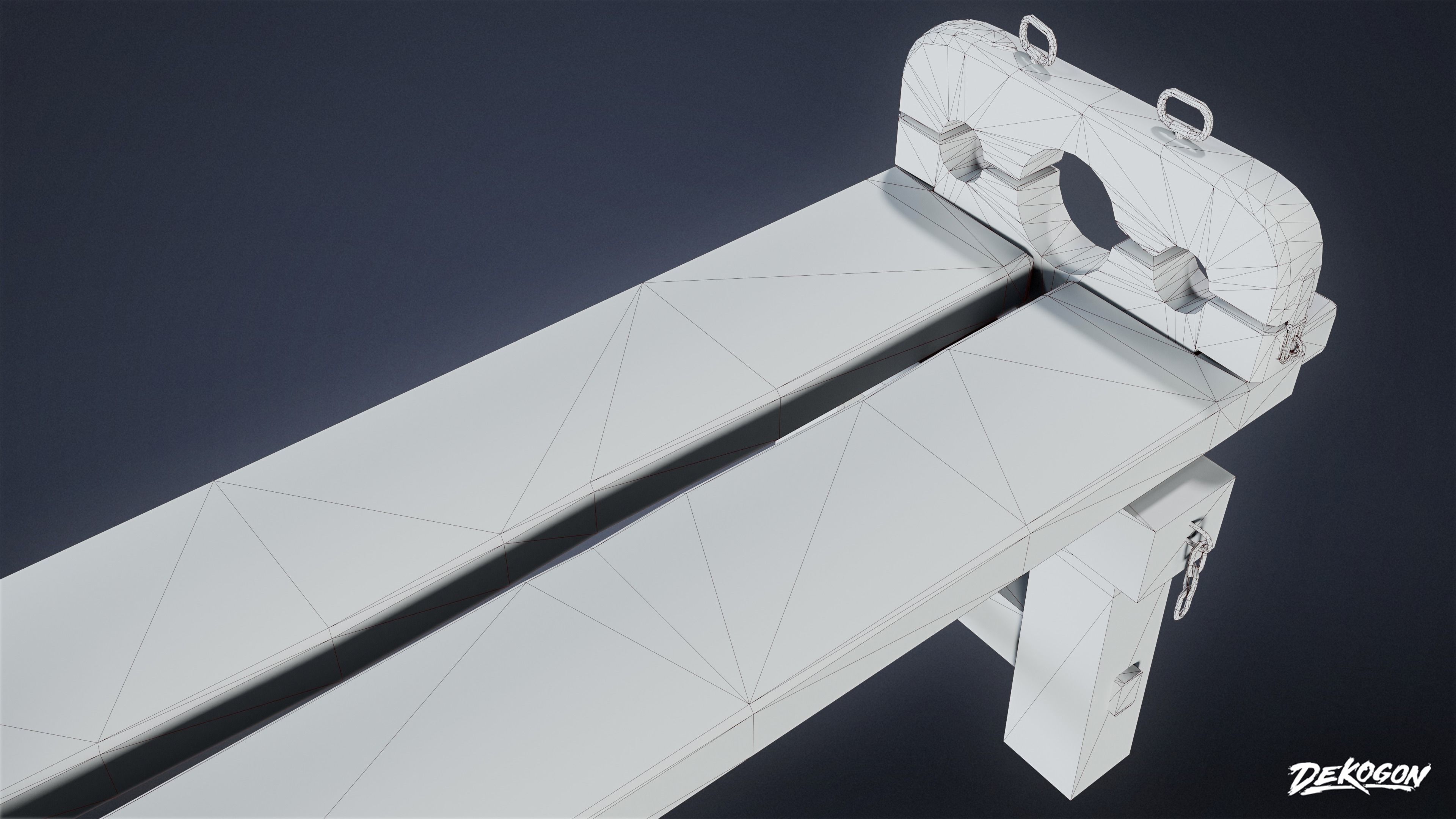 MEDIEVAL - Torture Table 01 - LOW POLY Low-poly 3D model_1