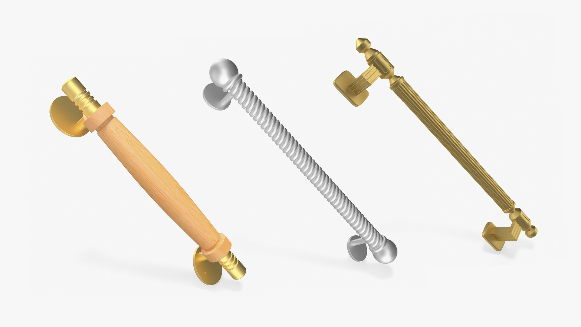 Door Handles Collection 2 3D Model Pack