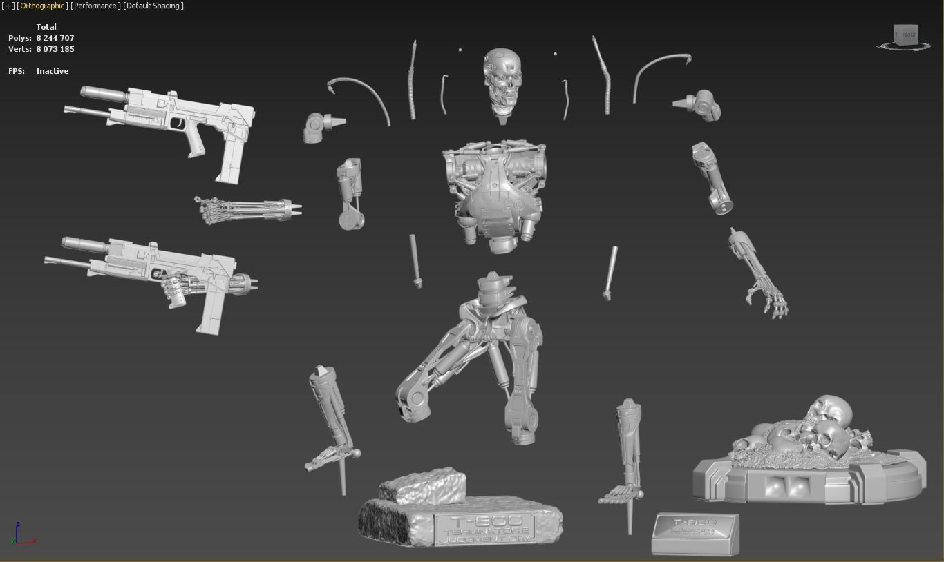 T-800 Terminator 2 Judgment Day V3 3D print model_15