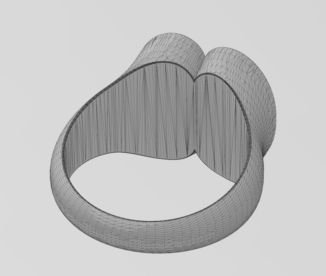 Forged scroll signet ring Us sizes 7to10 3D print model_16