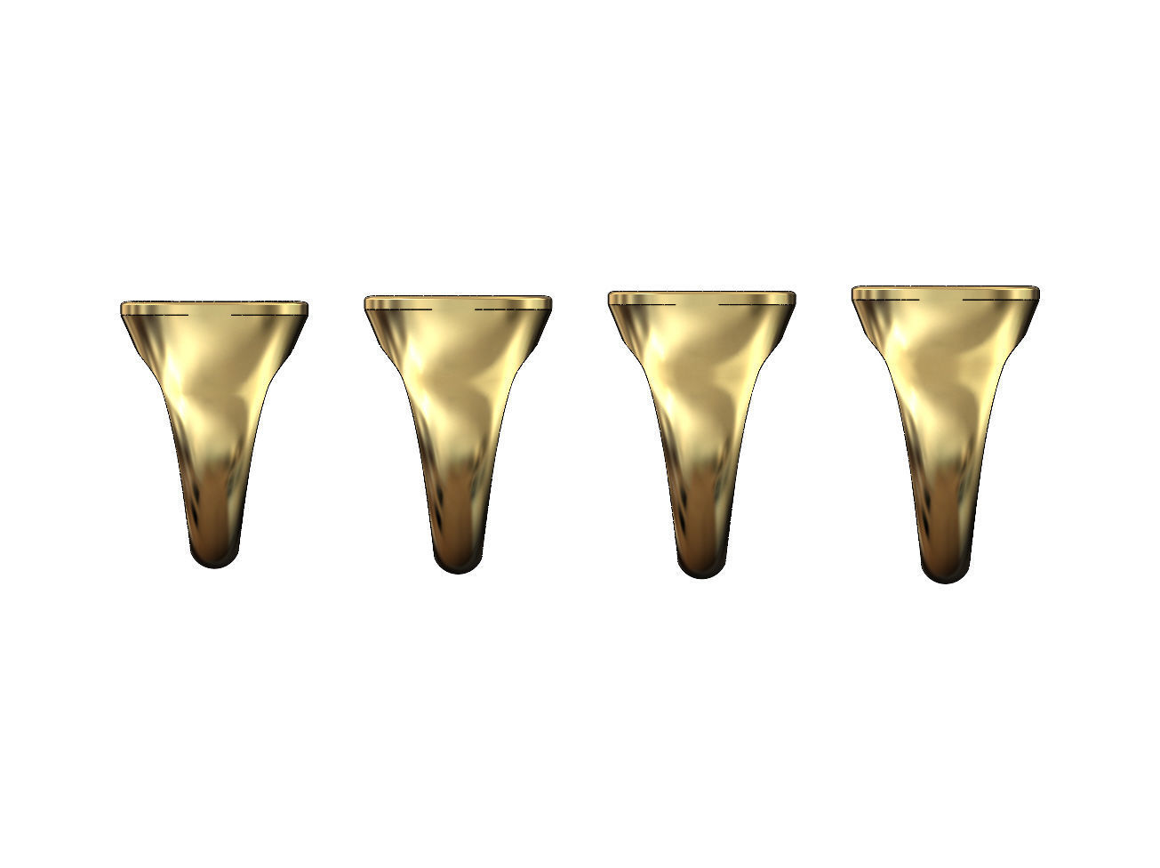 Forged scroll signet ring Us sizes 7to10 3D print model_2