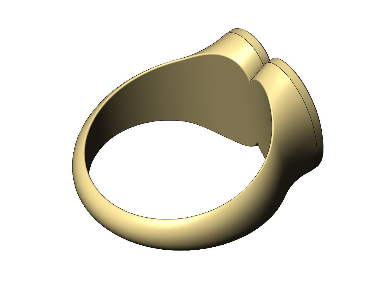 Forged scroll signet ring Us sizes 7to10 3D print model_10
