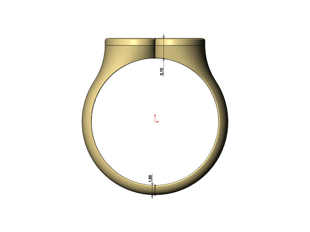 Forged scroll signet ring Us sizes 7to10 3D print model_8
