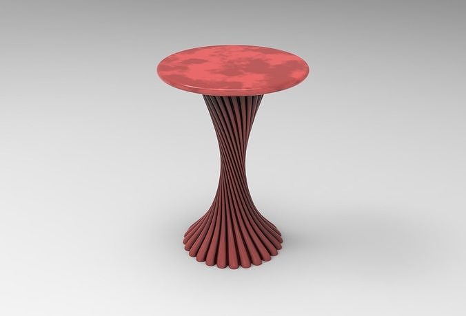 Leafy Table Low-poly 3D model