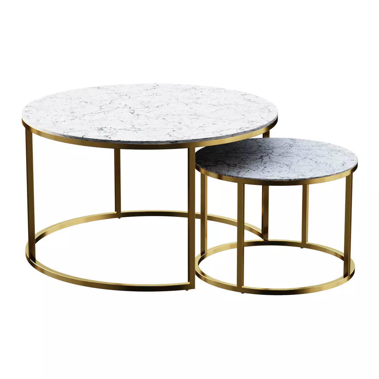 Set of 2 Leonor side tables 80 cm  50 cm 3D model_0