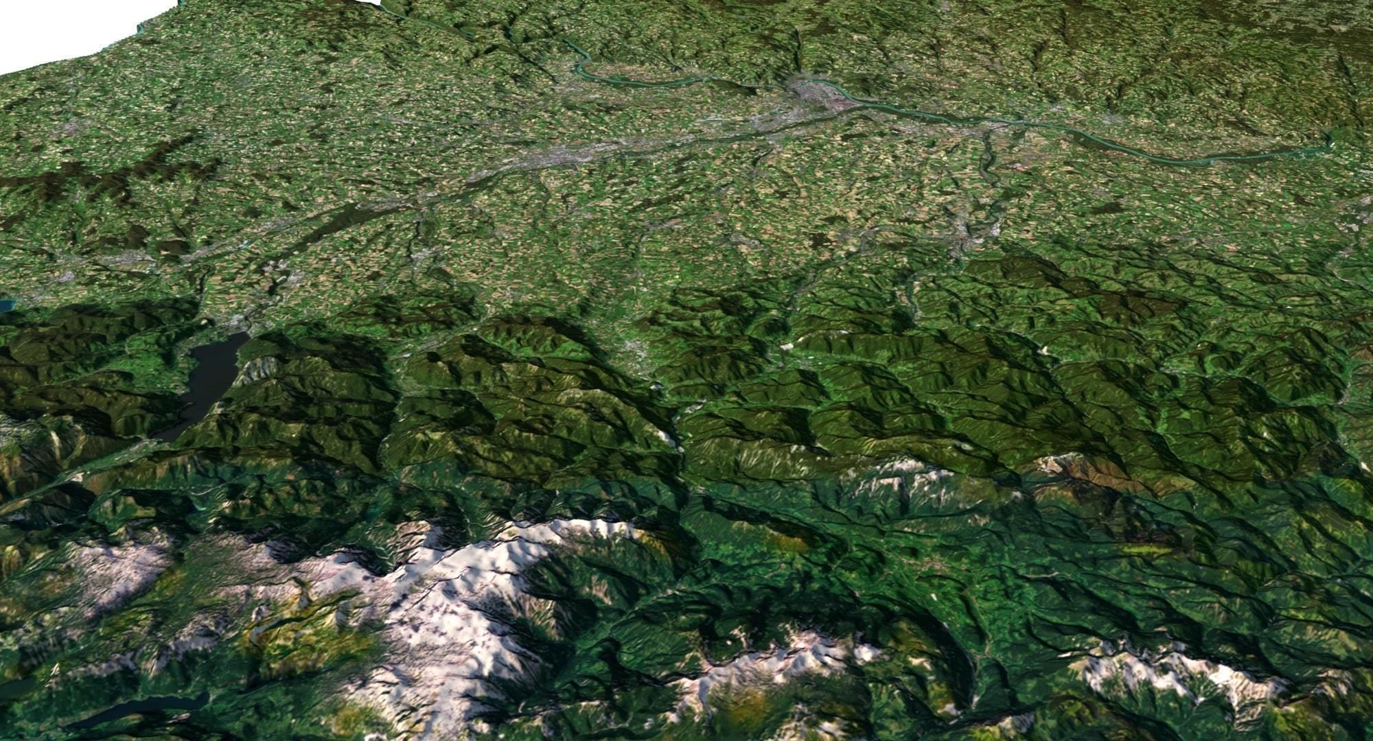 Austria Terrain 3D Map 3D model_9