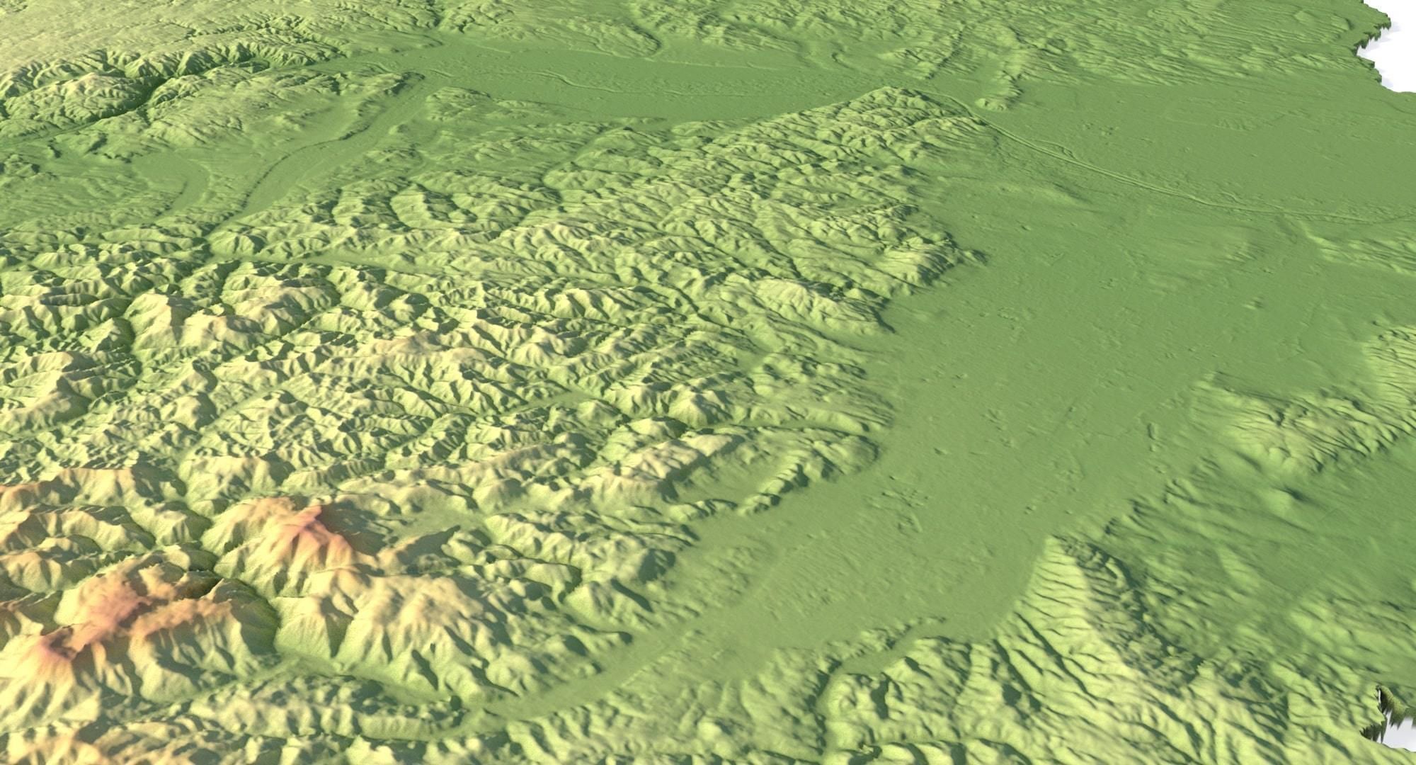 Austria Terrain 3D Map 3D model_12