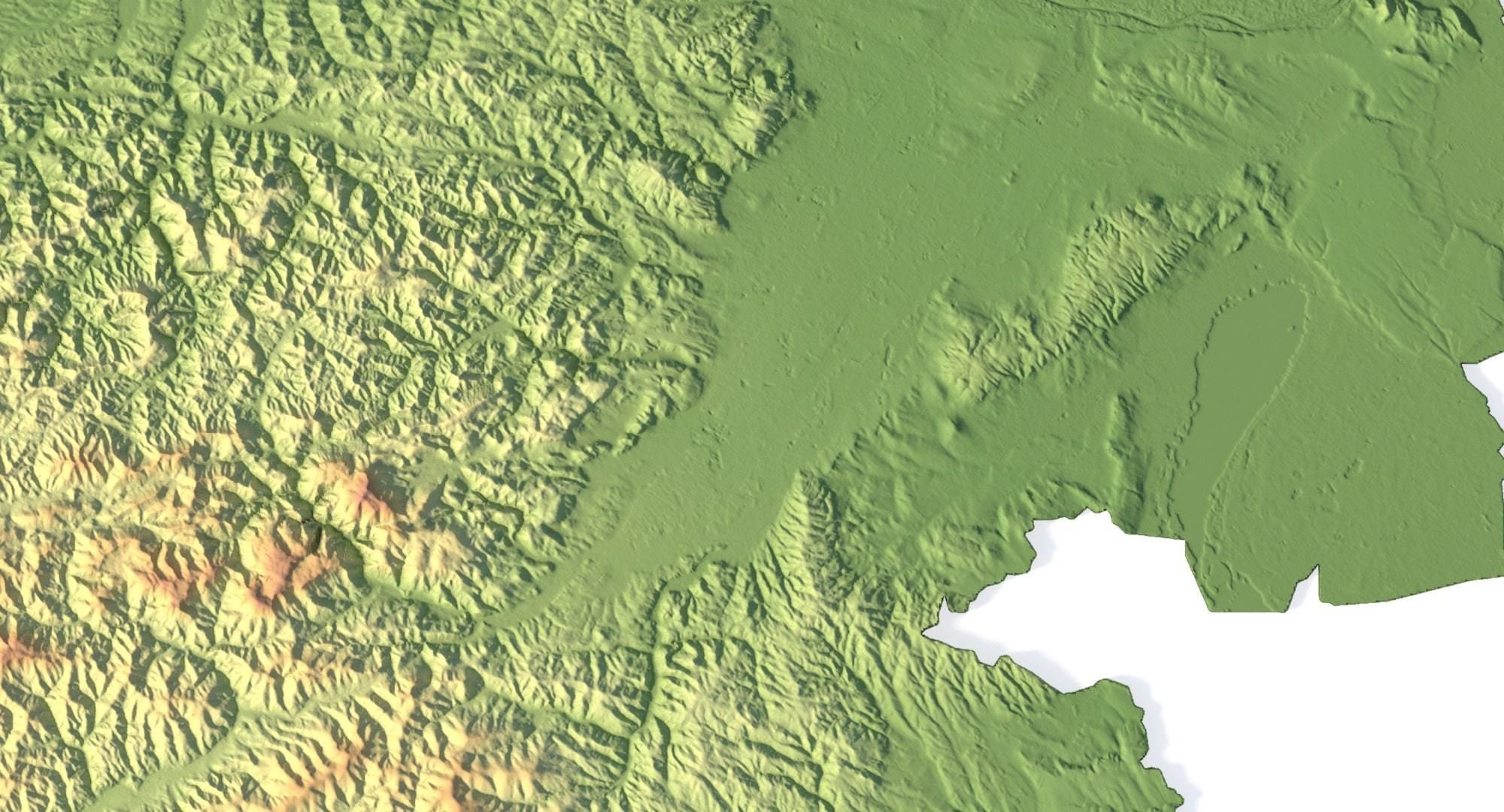 Austria Terrain 3D Map 3D model_6