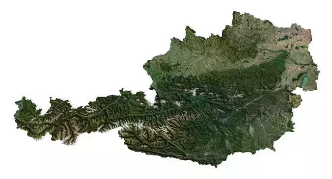 Austria Terrain 3D Map