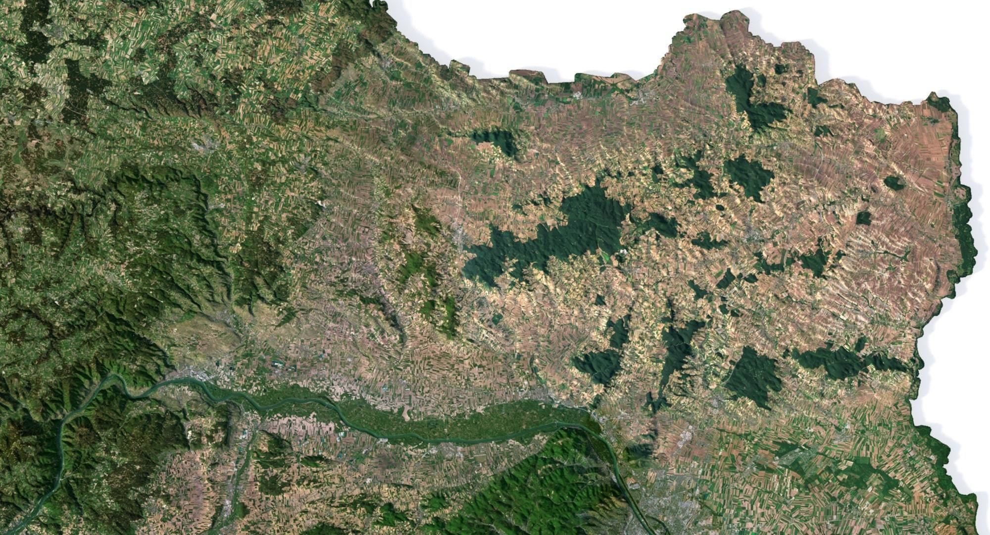 Austria Terrain 3D Map 3D model_4