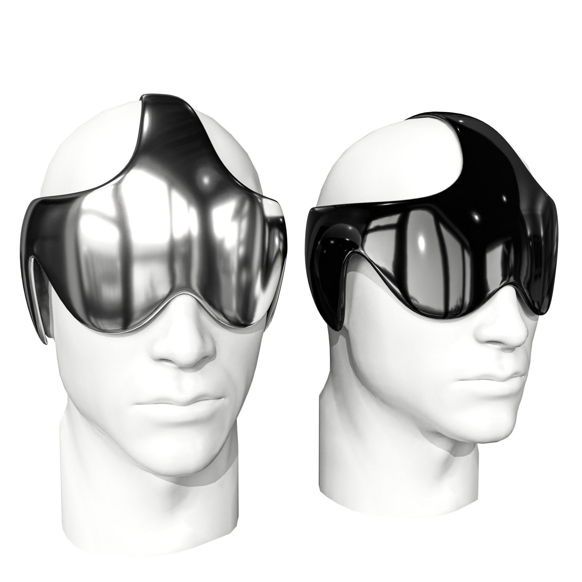Sci-Fi Future VR Headset Low-poly 3D model_4