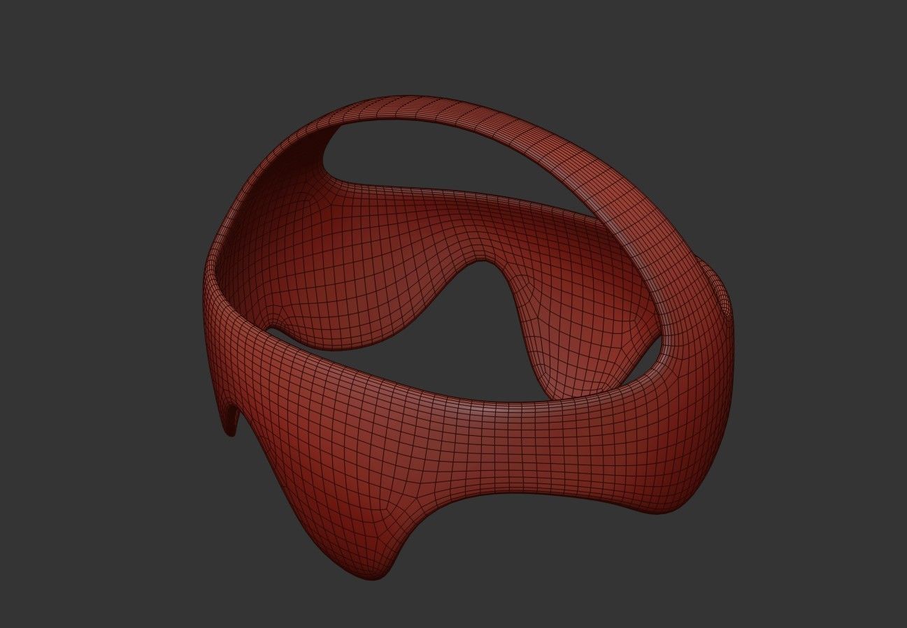 Sci-Fi Future VR Headset Low-poly 3D model_24