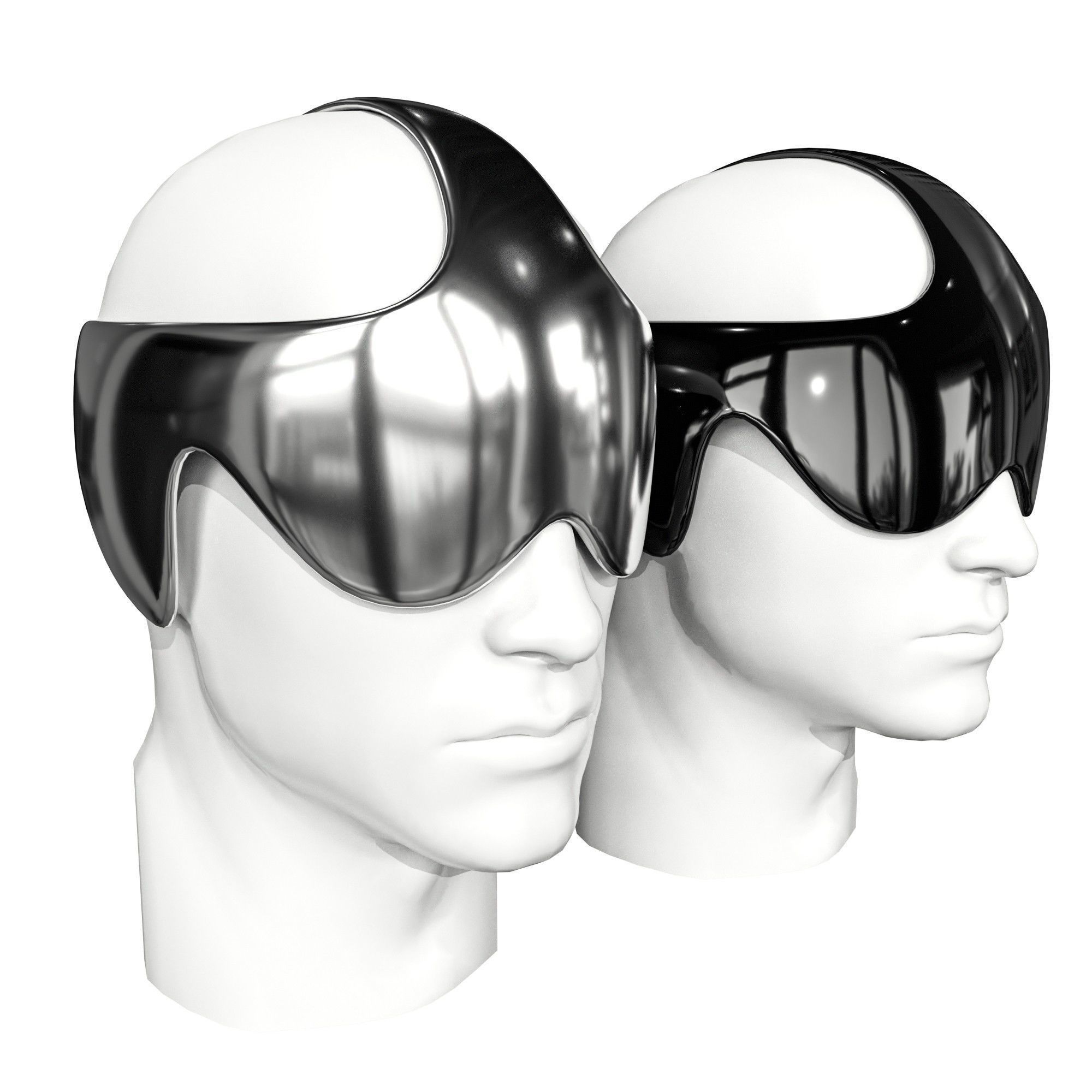 Sci-Fi Future VR Headset Low-poly 3D model_2