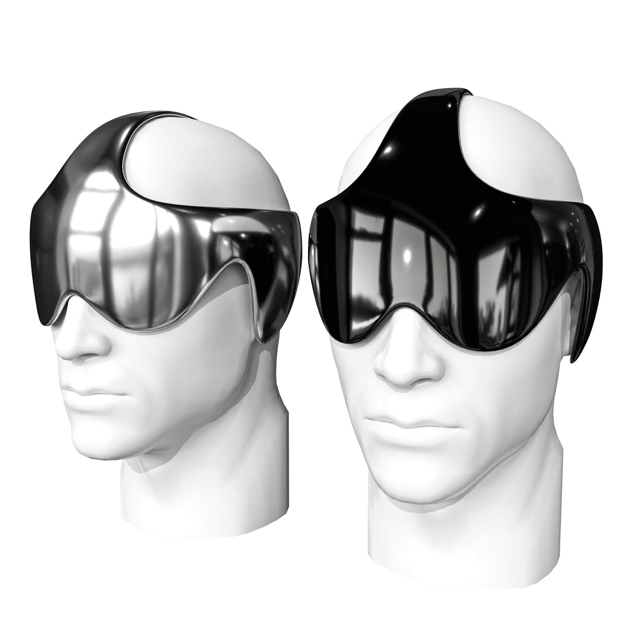 Sci-Fi Future VR Headset Low-poly 3D model_3