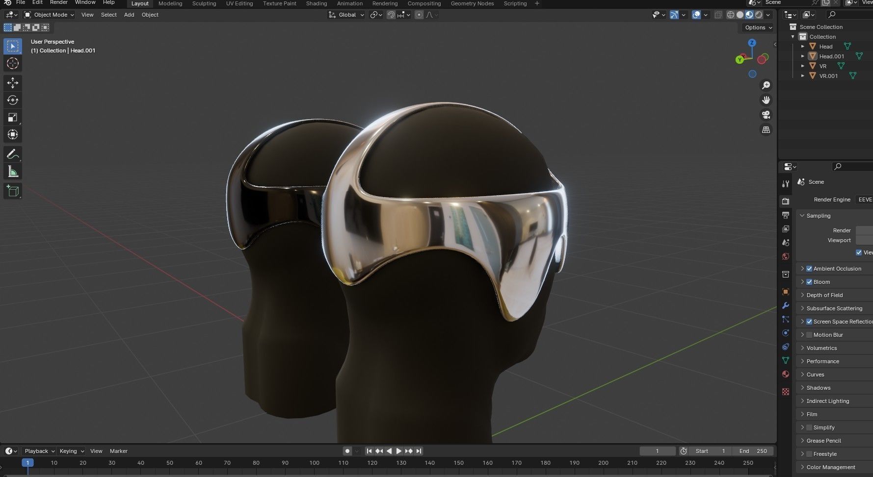 Sci-Fi Future VR Headset Low-poly 3D model_20
