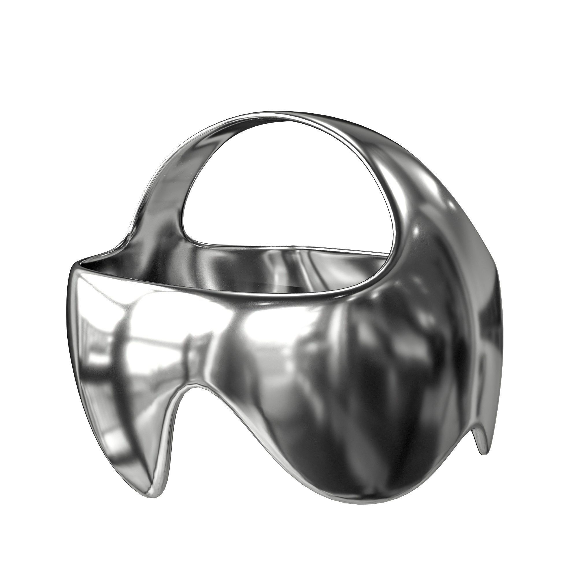 Sci-Fi Future VR Headset Low-poly 3D model_9